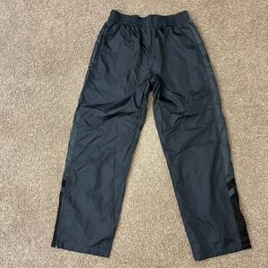 Y2K Starter Track Pants Mens Medium Gray Baggy Ankle Zip Sweatpant Windbreaker